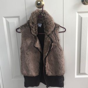 Fur Sweater Vest. Size Medium.